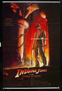 k379 INDIANA JONES & THE TEMPLE OF DOOM one-sheet movie poster '84 Ford