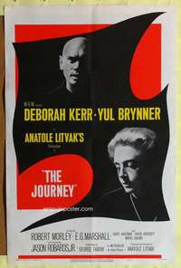 k388 JOURNEY one-sheet movie poster '58 Yul Brynner, Deborah Kerr