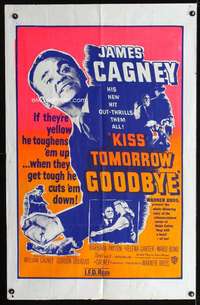 k410 KISS TOMORROW GOODBYE one-sheet movie poster R50s James Cagney, Payton