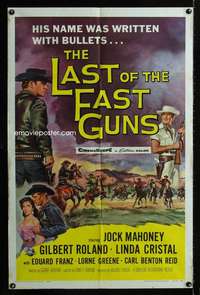k419 LAST OF THE FAST GUNS one-sheet movie poster '58 Jock Mahoney, Roland