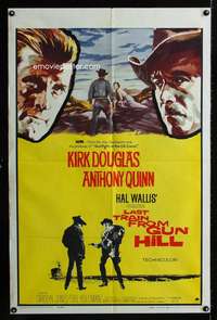 k423 LAST TRAIN FROM GUN HILL one-sheet movie poster '59 Douglas, Quinn