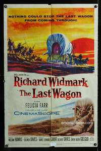 k424 LAST WAGON one-sheet movie poster '56 Richard Widmark, Delmer Daves