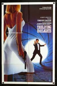 k446 LIVING DAYLIGHTS one-sheet movie poster '86 Tim Dalton as James Bond