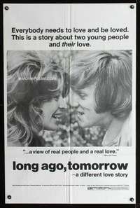 k454 LONG AGO TOMORROW one-sheet movie poster '71 disabled Malcolm McDowell