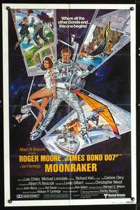 k533 MOONRAKER style B int'l one-sheet movie poster '79 James Bond!