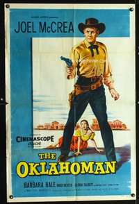 k560 OKLAHOMAN one-sheet movie poster '57 Joel McCrea, Barbara Hale