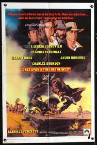 k564 ONCE UPON A TIME IN THE WEST int'l one-sheet movie poster '68 Sergio Leone