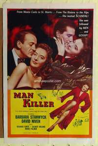 k572 OTHER LOVE one-sheet movie poster R53 Barbara Stanwyck, Man Killer!