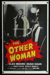 k573 OTHER WOMAN one-sheet movie poster '54 Hugo Haas, sexy Cleo Moore!