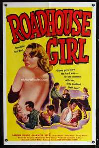 k609 ROADHOUSE GIRL one-sheet movie poster '53 classic sexy image!