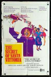 k627 SECRET OF SANTA VITTORIA int'l one-sheet movie poster '69 Bob Peak art!