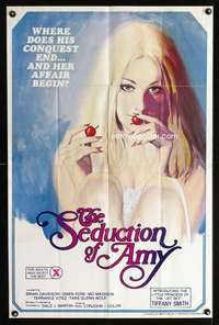 k628 SEDUCTION OF AMY one-sheet movie poster '77 teen beauty eats cherries!