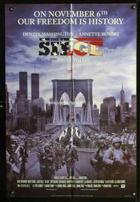 k634 SIEGE advance style B one-sheet movie poster '98 Denzel Washington
