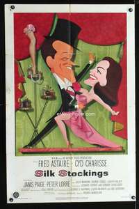 k636 SILK STOCKINGS one-sheet movie poster '57 great Jacques Kapralik art!