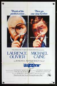 k642 SLEUTH int'l one-sheet movie poster '72 Laurence Olivier, Michael Caine