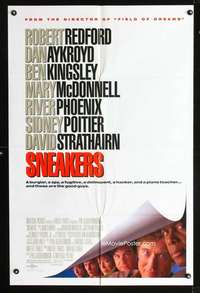 k644 SNEAKERS one-sheet movie poster '92 Robert Redford, Dan Aykroyd