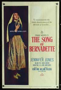 k650 SONG OF BERNADETTE one-sheet movie poster R58 Jones by Rockwell!