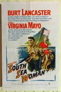 k653 SOUTH SEA WOMAN one-sheet movie poster '53 tough Burt Lancaster, Mayo
