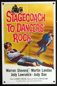 k661 STAGECOACH TO DANCERS' ROCK one-sheet movie poster '62 Martin Landau