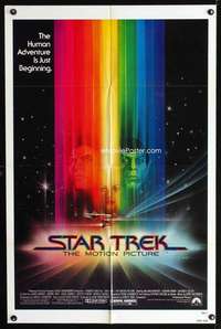 k663 STAR TREK one-sheet movie poster '79 Shatner, Nimoy, Bob Peak art!