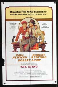 k667 STING one-sheet movie poster R77 Paul Newman, Robert Redford, Shaw