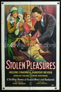 k668 STOLEN PLEASURES one-sheet movie poster '27 foolish wives & husbands!