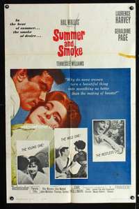 k675 SUMMER & SMOKE one-sheet movie poster '61 L Harvey, Geraldine Page