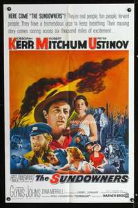 k678 SUNDOWNERS one-sheet movie poster '61 Deborah Kerr, Robert Mitchum
