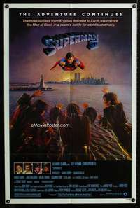 k681 SUPERMAN II one-sheet movie poster '81 Christopher Reeve, Terence Stamp
