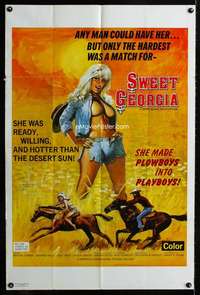 k689 SWEET GEORGIA one-sheet movie poster '72 made plowboys into playboys!