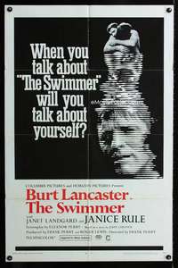 k692 SWIMMER one-sheet movie poster '68 Burt Lancaster, Frank Perry