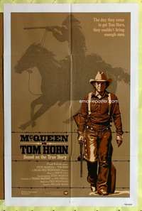k738 TOM HORN int'l one-sheet movie poster '80 Steve McQueen, cool silhouette