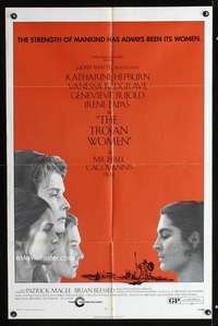 k748 TROJAN WOMEN one-sheet movie poster '71 Katharine Hepburn, Cacoyannis