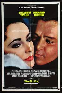 k757 V.I.P.S one-sheet movie poster '63 Elizabeth Taylor, Richard Burton