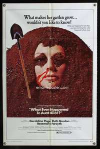 k770 WHAT EVER HAPPENED TO AUNT ALICE one-sheet movie poster '69 creepy!