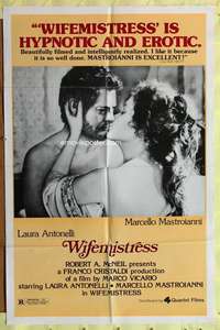 k782 WIFEMISTRESS one-sheet movie poster '77 Laura Antonelli, Mastroianni
