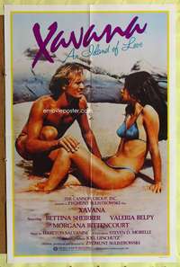 k796 XAVANA one-sheet movie poster '81 sexy Brazilian island of love!