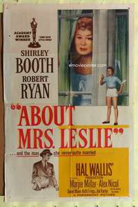 n011 ABOUT MRS LESLIE one-sheet movie poster '54 Shirley Booth, Robert Ryan