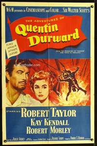 n018 ADVENTURES OF QUENTIN DURWARD one-sheet movie poster '55 Robert Taylor