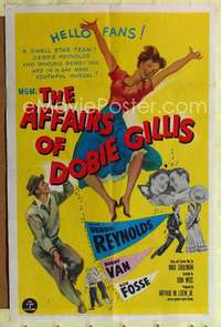 n021 AFFAIRS OF DOBIE GILLIS one-sheet movie poster '53 Debbie Reynolds