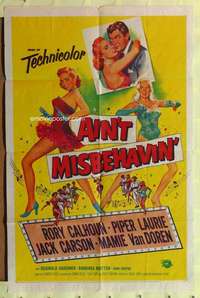 n023 AIN'T MISBEHAVIN' one-sheet movie poster '55 Piper Laurie, Van Doren