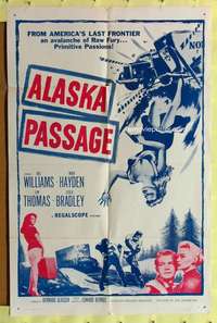 n024 ALASKA PASSAGE one-sheet movie poster '59 America's last frontier!