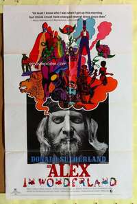 n025 ALEX IN WONDERLAND style B one-sheet movie poster '71 Donald Sutherland