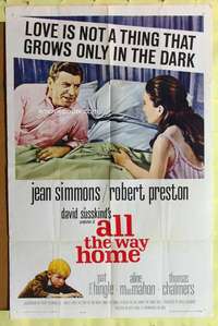 n031 ALL THE WAY HOME one-sheet movie poster '63 Jean Simmons, Preston