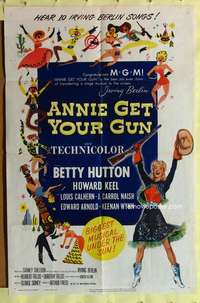 n039 ANNIE GET YOUR GUN one-sheet movie poster R56 Betty Hutton, Keel