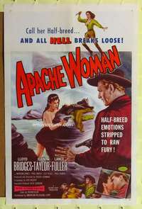 n040 APACHE WOMAN one-sheet movie poster '55 Lloyd Bridges, bad cowgirl!