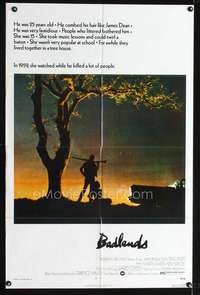n048 BADLANDS one-sheet movie poster '74 Terrence Malick, Martin Sheen