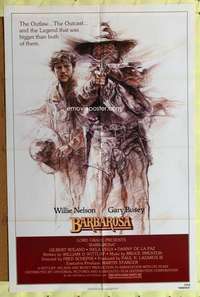 n050 BARBAROSA one-sheet movie poster '82 cowboy Willie Nelson, Gary Busey