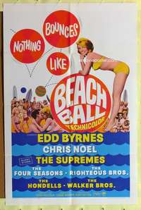 n051 BEACH BALL one-sheet movie poster '65 sexy girls in bikinis!