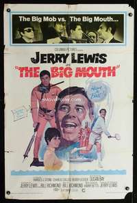 n060 BIG MOUTH one-sheet movie poster '67 wacky Jerry Lewis spy spoof!